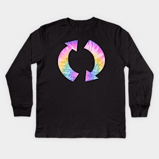 Rotation Arrows Tie Dye Kids Long Sleeve T-Shirt